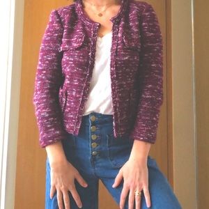 Isabel Marant Etoile Red Blue Knit Cardigan Jacket Size 38